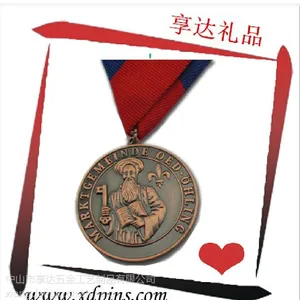 供应工厂定做 金属合金奖牌 填色奖牌 印刷奖牌 复古奖牌