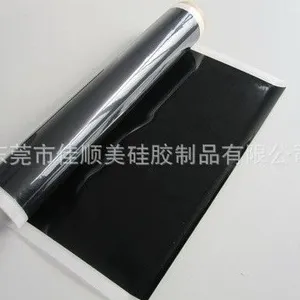 供应销0.2---3.0mm黑色哑面硅胶片