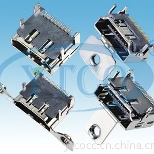 供应HDMI母座19Pin,90°SMTHDMI接口