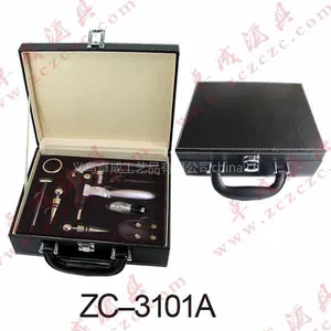 卓成酒具红酒工具盒兔头九件套皮盒酒具礼品盒开瓶器套装