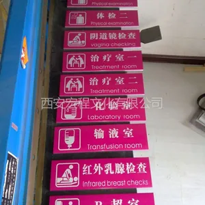 西安铝合金科室牌.办公楼指示牌.办公门牌标识材料.大三角银