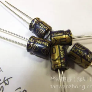 供应高频低阻抗电解电容器LEH(HT)100UF35V 6.3X7