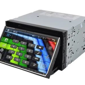 供应JOYOUS 6.95寸下滑面板通用车载导航 影音娱乐系统 内置DVB-T 1080P高清播放