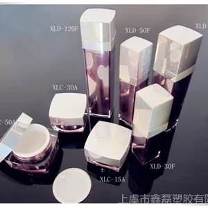 供应2014年新款 供应定制四方型亚克力塑料化妆品瓶|膏霜瓶|乳液瓶