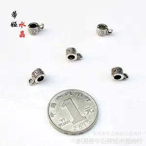 供应复古配件DIY藏银饰品配件吊环隔珠六字真言吊坠扣三通批发