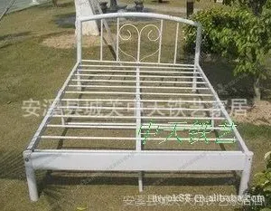 120cm宽平尾铁艺床-黑白两色 铁艺单人床 双人床 欧式铁艺家居