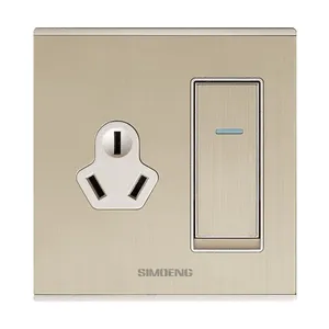 供应SIMIOENG一开五孔开关插座 正品墙壁开关插座