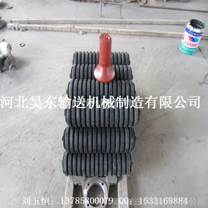 供应昊东机械 供应 双向螺旋橡胶托辊 摩擦调心托辊