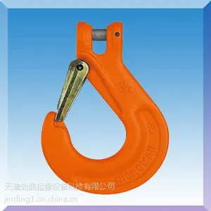 供应羊角抓钩,带舌片羊角滑钩,G80欧式羊角安全钩/安全起重羊角吊钩