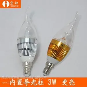 供应厂家批发LED3W/4W蜡烛灯、拉尾灯、E27灯头蜡烛拉尾灯