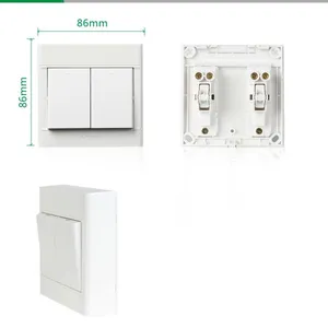 【厂家批发】BULL公牛G09K211Y 明装墙壁开关插座 86型双开