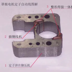 家用电器佛山微马达罩极电机定子自动生产线