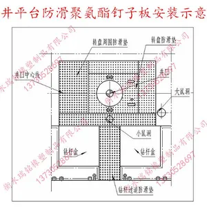 黄色工业用橡胶制品-ZP-275钻井平台防滑垫