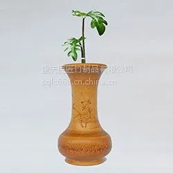 巨匠厂家定制***创意环保居家摆饰碳化大肚竹花瓶