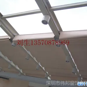 深圳电动天棚帘水波折叠式天蓬帘电动窗帘