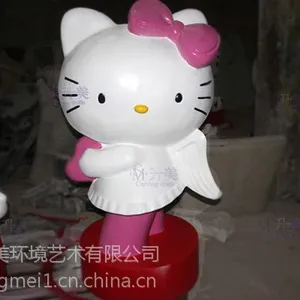 供应HelloKitty雕塑卡通kt猫雕塑树脂凯蒂猫模型雕塑