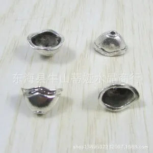 供应藏银饰品配件 DIY手工民族风古银串珠材料元宝隔珠 批发