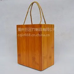 巨匠厂家定制天然欧式环保原竹碳化竹盒工艺礼品包装提盒