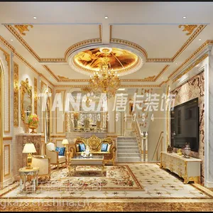 重庆北碚云山原筑-别墅装修设计案例效果图-唐卡装饰