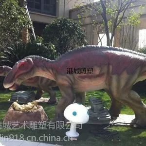 供应大型动物雕塑 彩绘玻璃钢恐龙雕塑批发厂家