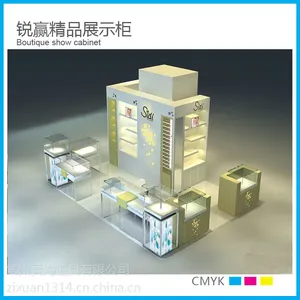 常州厂家直销展示柜 精美化妆品 饰品 中岛展示柜 定做亚克力