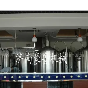 供应酒店用啤酒设备,日产500L,糖化组合外包紫铜豪华典雅,是酒店、酒吧等的必须按产品