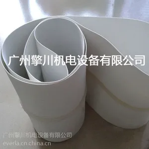 PU食品输送带0.8MM白色输送带加打齿导条PU输送带厂家直销传送带