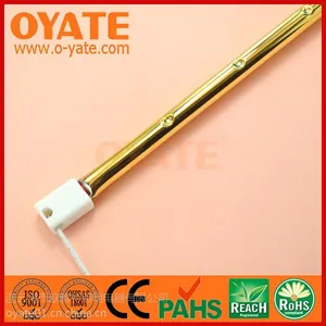 供应全镀金红外线加热灯管 235V1000W 长350MM 黄金管