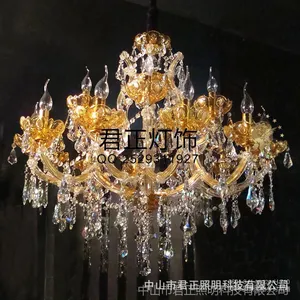 供应中山古镇厂家定制酒店大大型水晶吊灯/金碧辉煌水晶灯