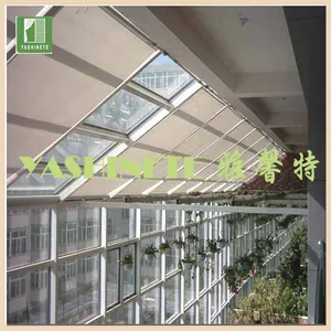 供应杭州雅馨特工厂斜顶阳光房FSS手动天棚帘上门测量
