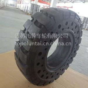 批发供应3吨叉车用28*9-15带侧孔实心轮胎28x9-15实心轮胎