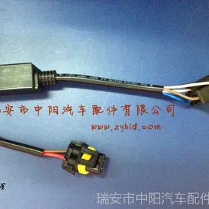 供应H4氙气灯 普通款伸缩灯/摆脚灯线束 1拖1线束 厂家直销