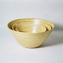 巨匠厂家批发定制天然欧式环保全手工竹碗沙拉碗水果盆