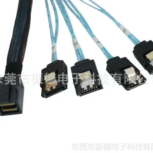 供应Mini SAS SFF-8643对4 SATA 7针硬盘 12 gbps数据 服务器线