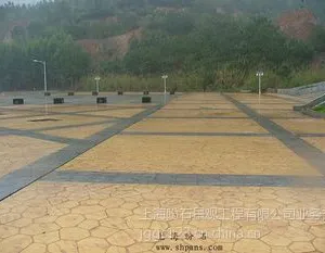 供应盼石PS089宁波彩色压印地坪/东阳彩色压印路面/千岛湖彩色仿石地面——厂家长期供应