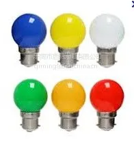 供应LED G45 B22卡口灯泡,BA22D LED球泡灯,LED B22彩色灯泡