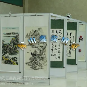 供应佛山保利楼盘开盘当天促销展览屏风 铝合金书画展板拆装组合