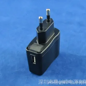 5w 5V1A插墙式电源适配器 USB接口 手机充电器 充电电源 欧美英韩