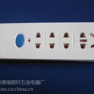 顺轩纯铜大功率十一孔带开关插座防爆防摔透明底地拖接线板