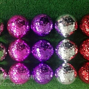供应荣耀高尔夫电镀球 金属球 银属球 可印1-6色logo 物美价廉 厂家直销