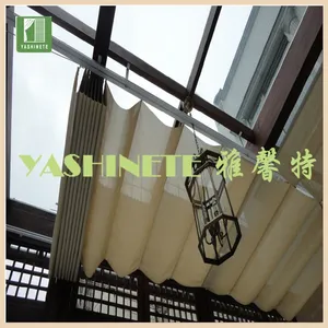 供应上海雅馨特斜顶阳光房DTS折叠天棚帘免费设计厂家直销