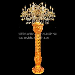玻璃钢欧式罗马立柱带灯柱子构件装饰柱大道艺术工艺品