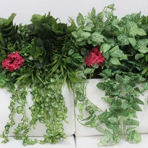 圣杰仿真植物墙挂壁园艺花草套装 植物绿化装饰墙 室内外装饰