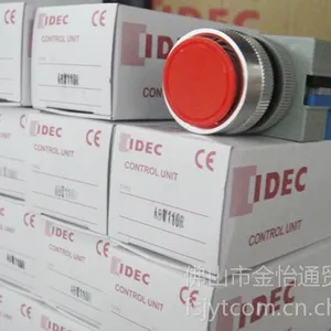 佛山金怡通 一级代理IDEC和泉ABW101R红色平头按钮开关