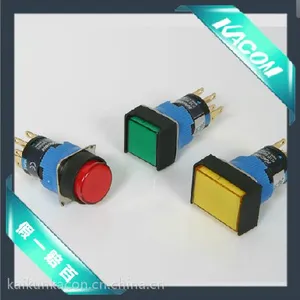 供应凯昆KACON Φ16mm带LED自锁按钮开关