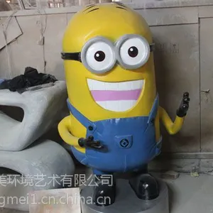 供应玻璃钢小黄人模型雕塑卡通小黄人道具雕塑