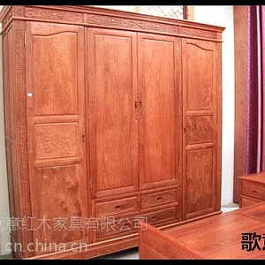 供应红木衣柜-红木衣柜花梨木-四门大衣柜