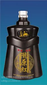 山东省烤花玻璃瓶白酒瓶图片展示