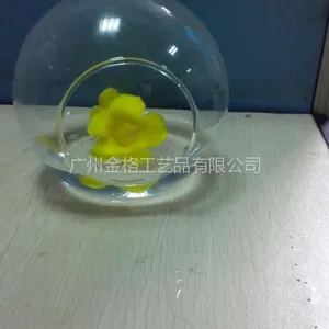 供应供应精美***玻璃吹制品 人工吹制花瓶 内置花草瓶 鱼缸