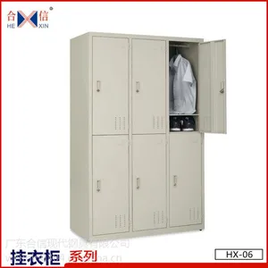 广东合信钢具厂价直销员工学生宿舍六门衣柜健身房泳池浴室柜款色新颖